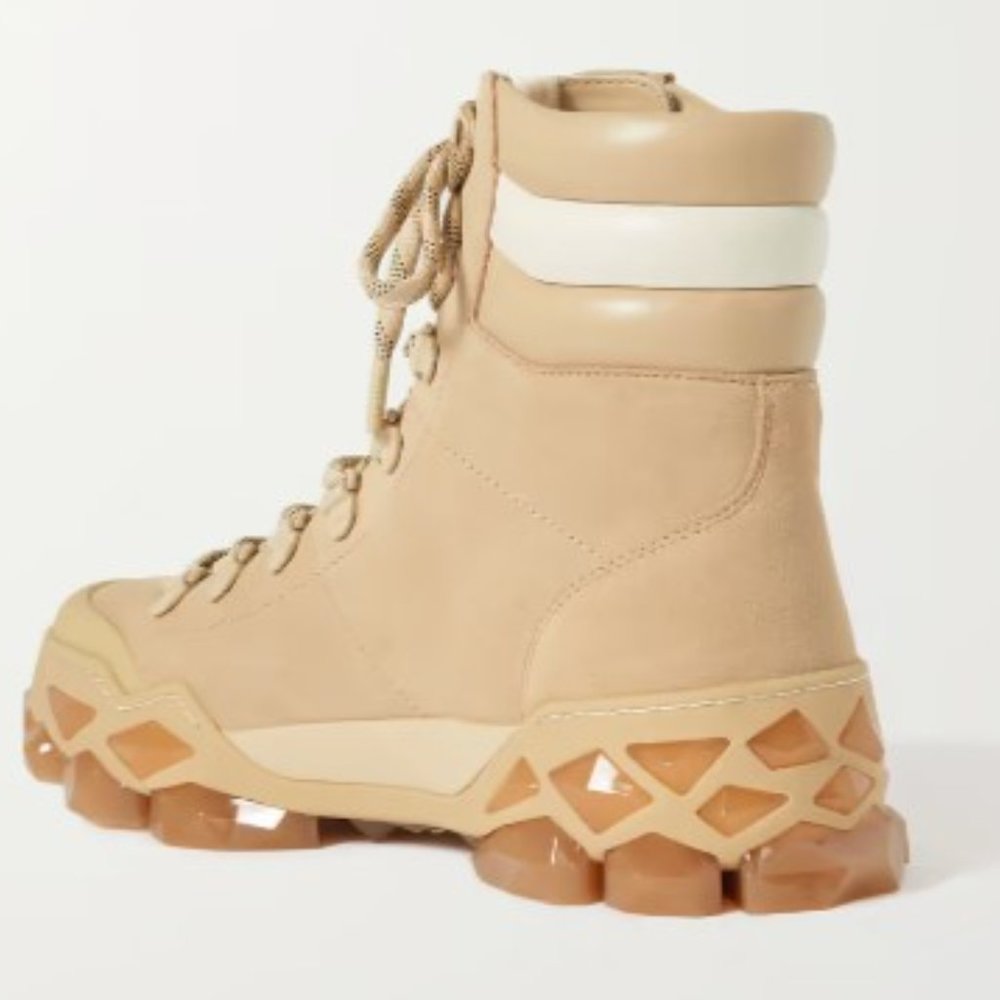 JIMMY CHOO Diamond x Hike/F leather-trimmed suede ankle boots sz 41 10 - Picture 4 of 4